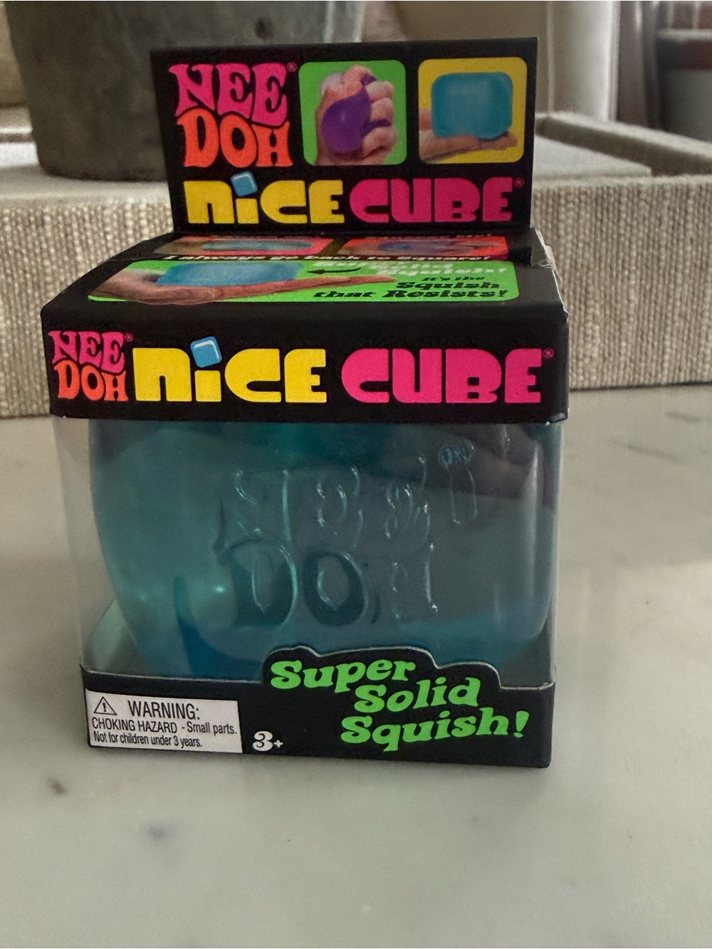 NeeDoh Nice Cube Super Solid Squish - Blue